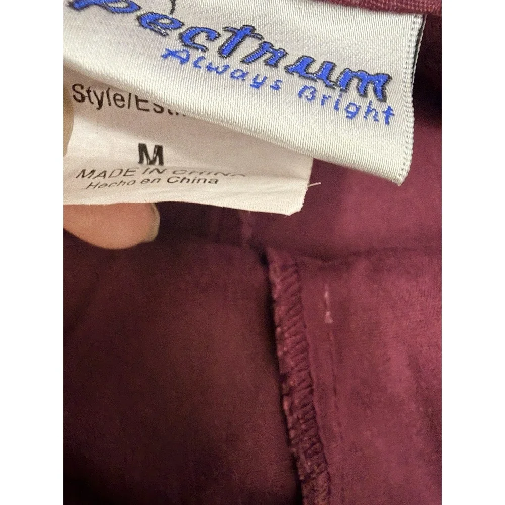 Spectrum Scrubs Pants Mens Womens M Burgundy Maroon Drawstring Medical Workwear